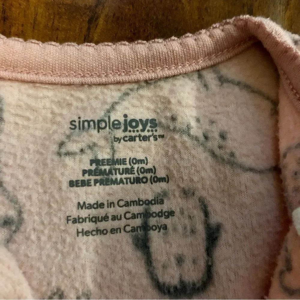 Simple Joy By Carter’s Bundle of Two Footies for Preemies - Picture 7 of 16